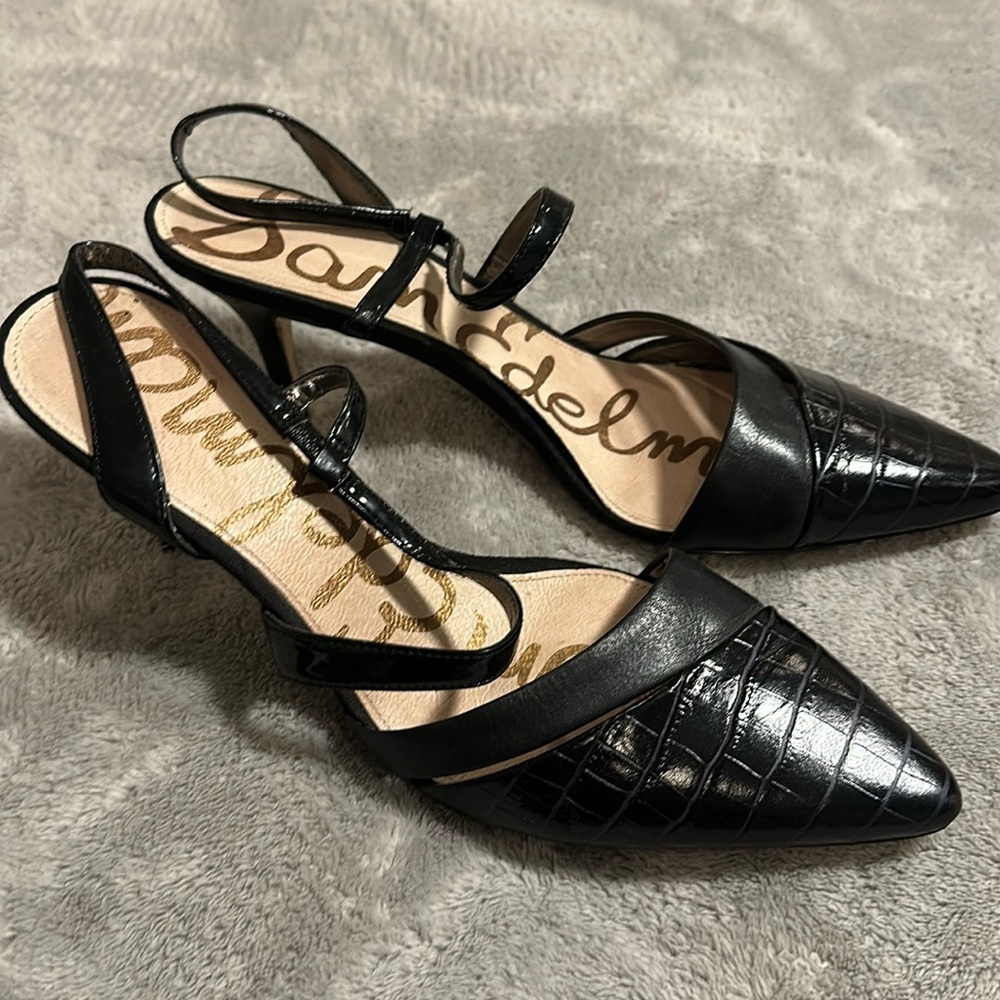 Sam Edelman black strappy heels size 8